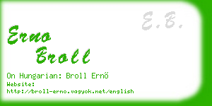 erno broll business card